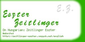 eszter zeitlinger business card